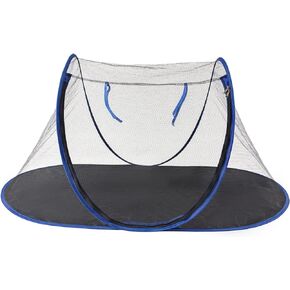 Outdoor Cat Enclosures, Portable Cat Tent for Bearded Dragon, Dogs and Small Animals, Cat Outdoor Tent with Foldable Bag(Black)