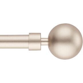 3/4 inches Singles Curtain Rod Set with Round Finials，Adjustable 48 to 84 inch，Heavy Duty Curtain Rods for Windows，Chrome, 48-84 inches in Kuwait