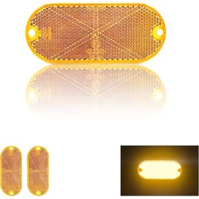 MGMSINYO عاكس الذاتي لاصق البيضاوي 114X50mm سلامة عصا مقاومة للماء على لصندوق البريد درب الأشجار درابزين مقطورة in Kuwait