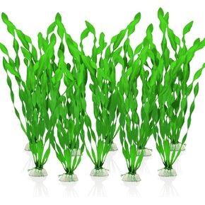 نبات فاليسنيريا سبيراليس من جور الاصطناعي، ديكور حوض السمك، خلق غابة مائية، صيد حب استكشاف الخضراء، حاجز جذاب للحيوانات الأليفة العدوانية، عبوة قيمة مثالية لدبابات المجتمع، 10 قطع in Kuwait