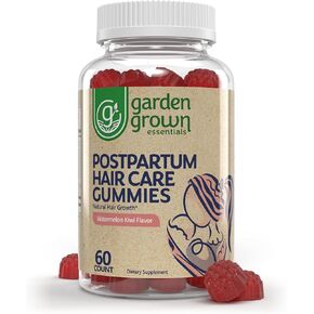 علكات تساقط الشعر بعد الولادة للنساء - مُصممة للعناية بالشعر بعد الولادة، والنمو، وصحة فروة الرأس، وإعادة النمو، وتساقط الشعر، والجلد والأظافر - 6000 ميكروجرام من البيوتين ومزيج الفيتامينات للأمهات - صُنع في الولايات المتحدة الأمريكية in Kuwait