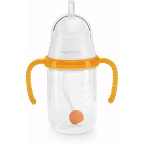 NumNum Weighted Straw Cup for Infant, 6-12 months & Toddler - Expert Endorsed 7oz Training Baby Cups w/Removable Handles - Easy to Use Self Feeding & Babies Drinking Skills - 100% Food-Grade Silicone in Kuwait