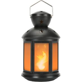 فوانيس زخرفية عتيقة تعمل بالبطارية LED، مع مؤقت 6 ساعات، داخلي/خارجي، فوانيس صغيرة ديكور لعيد الميلاد، أسود-قطعة واحدة in Kuwait