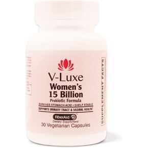 V-Luxe 15 Billion CFU Probiotics for Bacterial Vaginosis, Yeast Infections, & UTIs Backed by Science, Formulated for Women, Natural Remedy to Balance pH & Prevent Recurring Infections | 30 Day Supply in Saudi Arabia