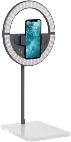 جلاكور صن رايز برو كيت | ضوء حلقة LED احترافي محمول وقابل للطي مع وظيفة سيلفي بلوتوث، يأتي مع حقيبة سفر in Kuwait