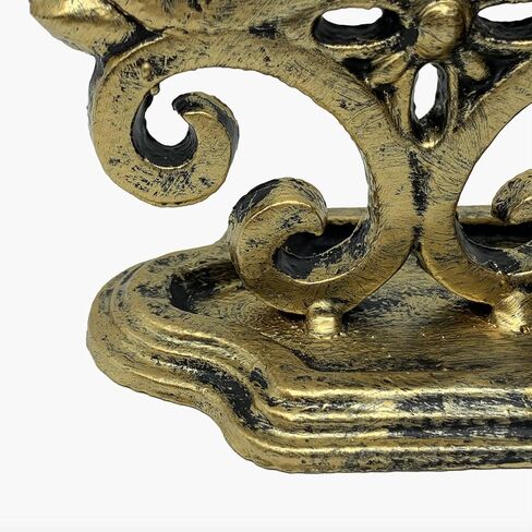 Decorative Bookends, Cast Iron Book Ends for Shelves, Set of 2 Heavy Duty Bookend Supports Book End Book Holder (Antique White) in Kuwait