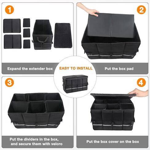 موسع مقعد السيارة للكلاب مع مساحة تخزين، حشو فجوة مقعد السيارة، موسع مقعد للكلاب حتى 100 باوند، مقعد سيارة للكلاب الصغيرة والكبيرة - اسود in Kuwait