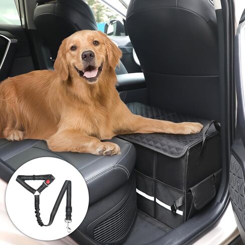 موسع مقعد السيارة للكلاب مع مساحة تخزين، حشو فجوة مقعد السيارة، موسع مقعد للكلاب حتى 100 باوند، مقعد سيارة للكلاب الصغيرة والكبيرة - اسود in Kuwait