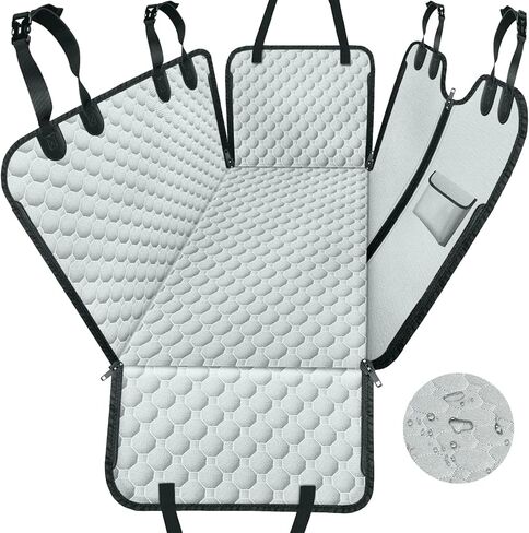 غطاء مقعد سيارة للكلاب من مانكرو للمقعد الخلفي، غطاء مقعد سيارة مقاوم للماء للكلب مع أغطية جانبية، أغطية مقاعد سيارة للحيوانات الأليفة مقاومة للخدش للمقعد الخلفي، غطاء متين لمقعد السيارة للشاحنات وسيارات الدفع الرباعي، قياسي in Kuwait