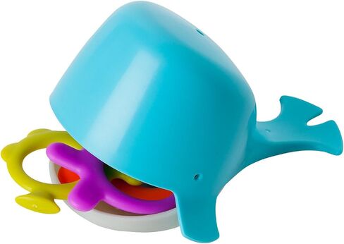 Boon CHOMP Whale Bath Toy - Sensory Toddler Toys - Aqua - Baby Bath Toys - Ages 12 Months and Up in Kuwait