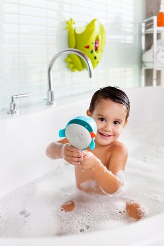 Boon CHOMP Whale Bath Toy - Sensory Toddler Toys - Aqua - Baby Bath Toys - Ages 12 Months and Up in Kuwait