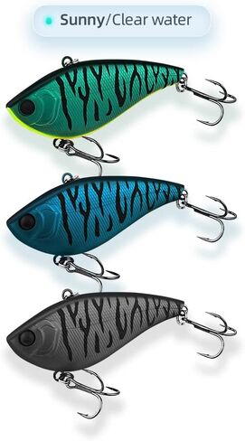 تسليم الطعم الساعد عديم الشفاه غرق الطعم الثابت VIB إغراء مجموعة 3PCS 2.95in / 0.78oz Crankbait الصيد السحر لباس الصيد المياه المالحة المياه العذبة in Kuwait