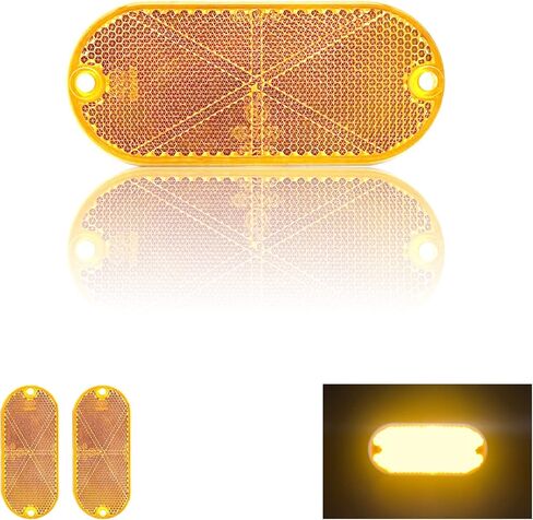 MGMSINYO عاكس الذاتي لاصق البيضاوي 114X50mm سلامة عصا مقاومة للماء على لصندوق البريد درب الأشجار درابزين مقطورة in Kuwait