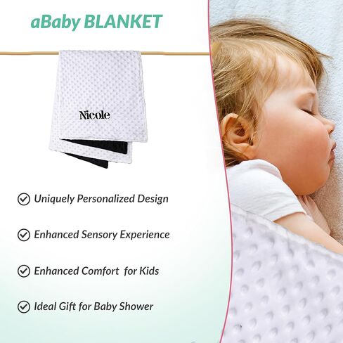 Personalized Baby Blanket-Wrap Them in Love with Our Luxurious Custom Baby Blanket- Best Personalized Baby Gift for Baby Shower- 30" x 40" Baby Blanket with Name in Kuwait
