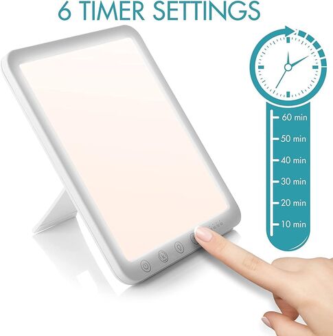 مصباح علاج بالضوء BMTick (عبوة من قطعتين)، خالي من الأشعة فوق البنفسجية 10000 لوكس - علاج بالضوء متعدد الغرف in Kuwait