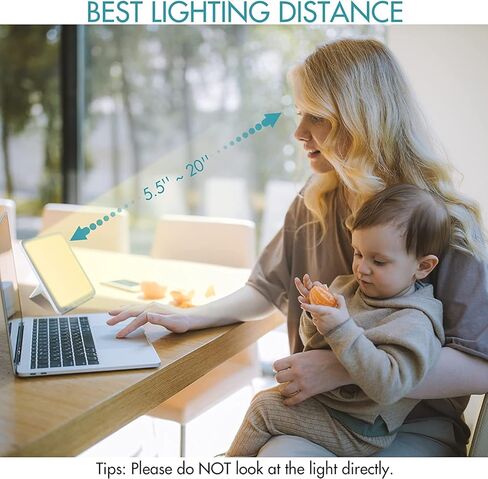 مصباح علاج بالضوء BMTick (عبوة من قطعتين)، خالي من الأشعة فوق البنفسجية 10000 لوكس - علاج بالضوء متعدد الغرف in Kuwait