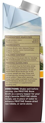 Castor & Pollux Pristine Grain Free Free-Range Chicken Bone Broth Dog Food Topper, (24) 8.4oz cans in Kuwait