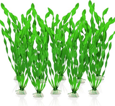 نبات فاليسنيريا سبيراليس من جور الاصطناعي، ديكور حوض السمك، خلق غابة مائية، صيد حب استكشاف الخضراء، حاجز جذاب للحيوانات الأليفة العدوانية، عبوة قيمة مثالية لدبابات المجتمع، 10 قطع in Kuwait