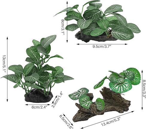 نباتات حوض السمك الحريرية لسمكة بيتا، 3 قطع من البلاستيك العائمة خزان الأسماك النباتي ملحقات صغيرة الاصطناعي تحت الماء العشب الماء المائي in Kuwait
