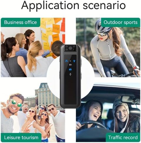 KONPCOIU Camera, Body Camera Night Vision, Body Cam Video HD 1080P, 128G Max Memory, Premium Body Cams with Motion Detection Wearable, with 128G Red Super high-Speed Memory Card in Kuwait