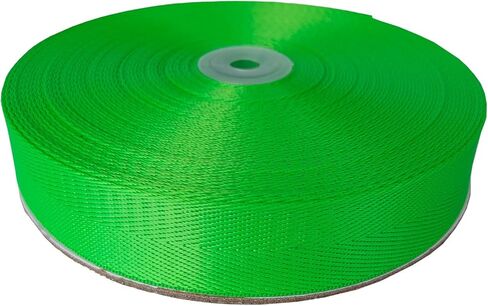 Menghuan Flat Nylon Webbing 1 Inch 10 Yards Durable Heavyweight Nylon Strap Webbing for Backpack,Handle,Luggage,Sling,Pet Leash or Collar (052508 Bright Green, 10 Yards)¡­ in Kuwait