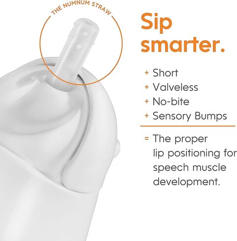 NumNum Weighted Straw Cup for Infant, 6-12 months & Toddler - Expert Endorsed 7oz Training Baby Cups w/Removable Handles - Easy to Use Self Feeding & Babies Drinking Skills - 100% Food-Grade Silicone in Kuwait