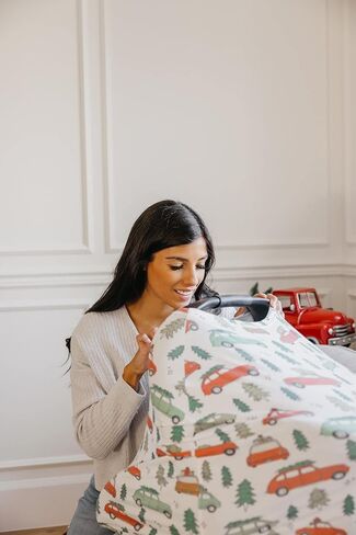 غطاء مقعد سيارة للأطفال مظلة وغطاء للرضاعة متعدد الاستخدام قابل للتمدد 5 في 1 هدية "مبهجة" من كوبر بيرل in Kuwait