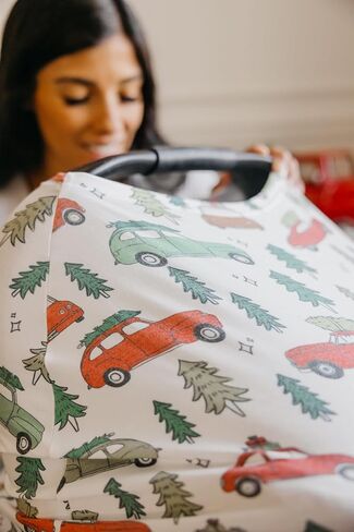 غطاء مقعد سيارة للأطفال مظلة وغطاء للرضاعة متعدد الاستخدام قابل للتمدد 5 في 1 هدية "مبهجة" من كوبر بيرل in Kuwait