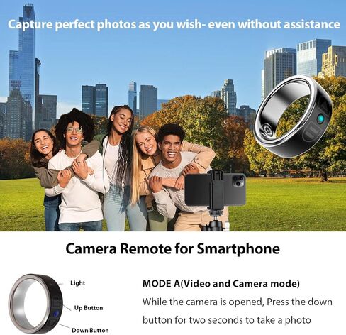 Smart Ring for TikTok Video Scrolling, E-Book Page Flipping, Music Control, Camera Remote for Android and iOS Phones and Tablets - Great Gift. in Kuwait