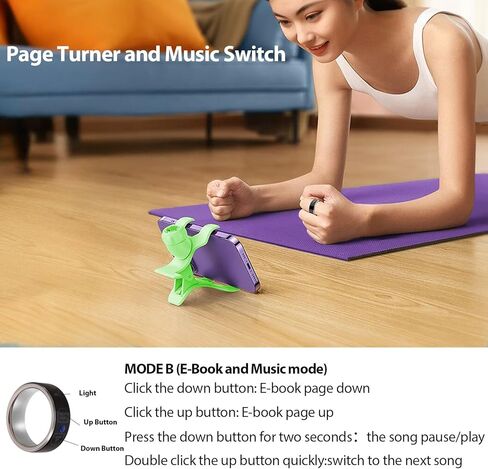 Smart Ring for TikTok Video Scrolling, E-Book Page Flipping, Music Control, Camera Remote for Android and iOS Phones and Tablets - Great Gift. in Kuwait