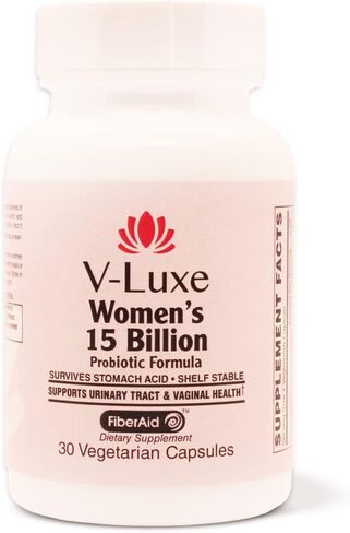 V-Luxe 15 Billion CFU Probiotics for Bacterial Vaginosis, Yeast Infections, & UTIs Backed by Science, Formulated for Women, Natural Remedy to Balance pH & Prevent Recurring Infections | 30 Day Supply in Saudi Arabia