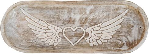 VANIYA CRAFTS® حامل بخور خشبي مصنوع يدويًا بتصميم شجرة الحياة على شكل قارب، حامل بخور لديكور المنزل والمطعم (11X4، أبيض عتيق) in Kuwait