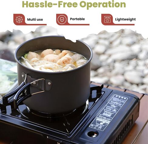 موقد التخييم Bioexcel عالي الأداء 10000 وحدة حرارية بريطانية، موقد محمول مع وقود مزدوج، كل من البيوتان والبروبان - موقد البيوتان الحراري القابل للتعديل - مثالي للطهي في الهواء الطلق، والتخييم، والنزهة والمغامرات in Kuwait