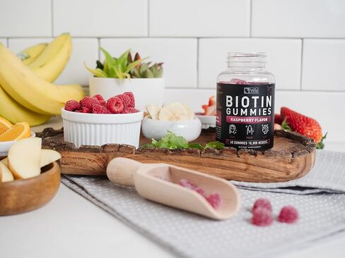 علكة فيلا بيوتين 10000 ميكروجرام | أعلى فعالية للشعر والبشرة والأظافر الصحية للنساء والرجال والأطفال، مكمل غذائي قابل للمضغ | 60 عدد in Kuwait