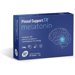 Melatonin Time Release Pineal Support by Health Six, Advanced Blend Sleep 3 Ingredients, Melatonin, Zinc & Selenium, Dietary Supplement Tablets in Saudi Arabia
