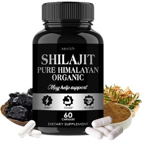 شيلاجيت - كبسولات شيلاجيت العضوية النقية من الهيمالايا (مفردة، 60 كبسولة) in Kuwait