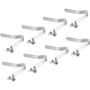 PATIKIL 8x6mm Kayak Paddle Snaps, 5 Pack Pole Push Button Spring Clips Steel Hollow Button Locking Tube Single Pin for Camping Awning Tent Pole