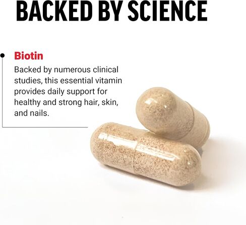 FORCE FACTOR Biotin 10000mcg, Biotin Supplement for Healthier Hair, Skin, and Nails, Hair Growth Supplement with Biotin Vitamins, Vegan Biotin, Non-GMO, 100 Vegetable Capsules in Saudi Arabia