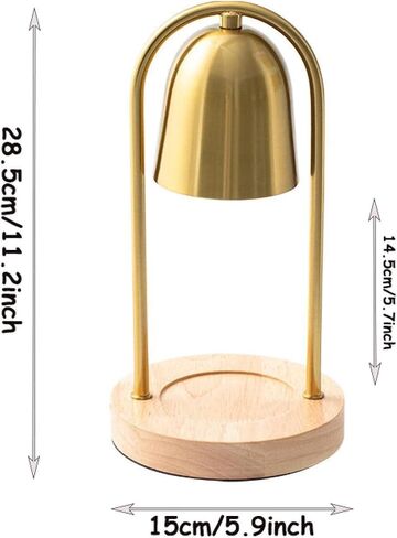 Ehtacep Warm Candle Lamp with Timer and Dimmer, Dimmable Candle Light, Aroma Lamp for Melting Jar Candles, Compatible with Small and Large Candles, Home Decoration with Melting Wax Lamp 110V (Gold A) in Saudi Arabia
