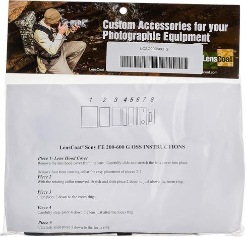 لينس كوت غطاء عدسة سوني FE 200-600 G OSS، اخضر مموه in Saudi Arabia