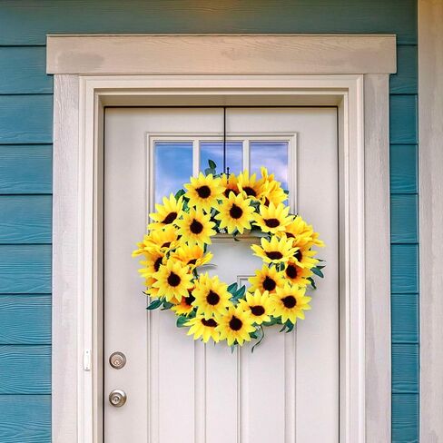 لوينابيو 50 قطعة من رؤوس عباد الشمس الاصطناعية الصغيرة مع سلك حديدي لتزيين المنزل والحفلات وديكور الزفاف، قطع مركزية للعروس، اكليل الزهور والحديقة والحرف اليدوية (1.77 انش) in Kuwait