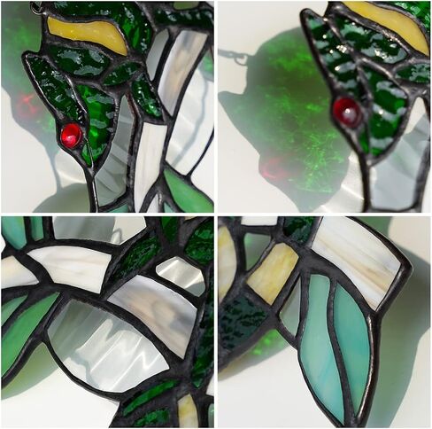 HAOSUM الحرباء ديكورات الزجاج الملون Suncatcher، نافذة زجاجية وصمة عار معلقة ديكور السحالي، ديكورات المنزل المعلقة للأطفال الأصدقاء غرفة نوم حديقة ديكور حفلة عيد ميلاد... in Kuwait