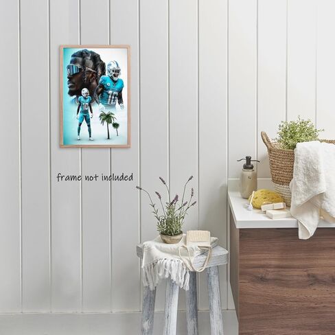 ملصق Boeyesuefi Tyreek Hill ملصق نجوم كرة القدم الأمريكية الرياضية ملصقات قماشية لوحات فنية جدارية مطبوعة لوحات صور لغرفة المعيشة وغرفة النوم بدون إطار: 12 × 16 بوصة in Kuwait
