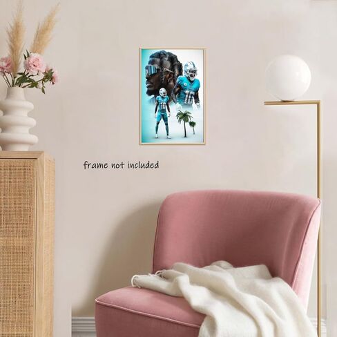 ملصق Boeyesuefi Tyreek Hill ملصق نجوم كرة القدم الأمريكية الرياضية ملصقات قماشية لوحات فنية جدارية مطبوعة لوحات صور لغرفة المعيشة وغرفة النوم بدون إطار: 12 × 16 بوصة in Kuwait