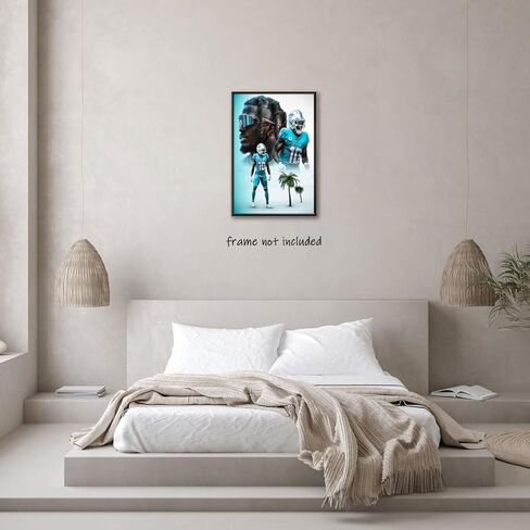 ملصق Boeyesuefi Tyreek Hill ملصق نجوم كرة القدم الأمريكية الرياضية ملصقات قماشية لوحات فنية جدارية مطبوعة لوحات صور لغرفة المعيشة وغرفة النوم بدون إطار: 12 × 16 بوصة in Kuwait