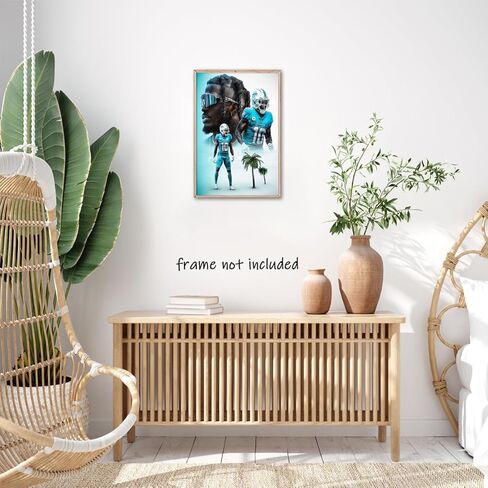 ملصق Boeyesuefi Tyreek Hill ملصق نجوم كرة القدم الأمريكية الرياضية ملصقات قماشية لوحات فنية جدارية مطبوعة لوحات صور لغرفة المعيشة وغرفة النوم بدون إطار: 12 × 16 بوصة in Kuwait