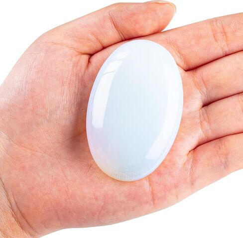 فوربي دلميشن طبيعي جاسبر حجر النخيل كريستال بيضاوي جيب مصقول جيب القلق احجار التدليك لتخفيف القلق in Kuwait