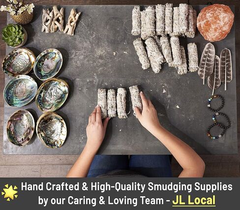 مجموعة اعواد تلطيخ المريمية البيضاء مقاس 6 انش مكونة من 3 قطع مقاس 6 انش للتطهير والتنقية والشفاء والتامل واليوجا ومباركات المنزل الجديد (3 قطع) in Kuwait