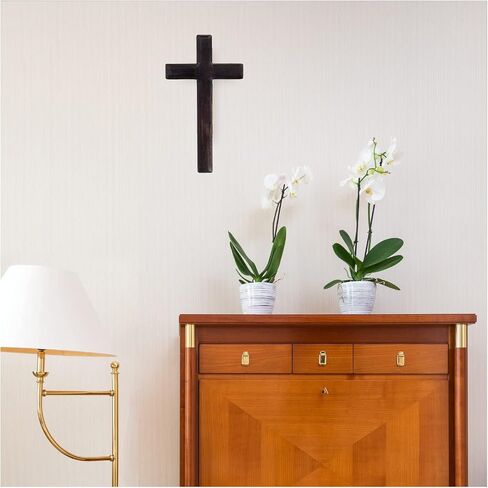Kakalote Wall Mounted Crosses Wooden Catholic Crucifix Jesus Christ Wooden Crosses Party Meditation, Religious Home Decor, Christian Wall Cross(Apricot) in Saudi Arabia