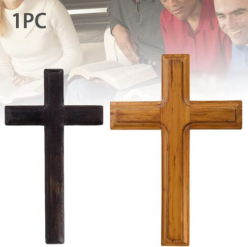 Kakalote Wall Mounted Crosses Wooden Catholic Crucifix Jesus Christ Wooden Crosses Party Meditation, Religious Home Decor, Christian Wall Cross(Apricot) in Saudi Arabia